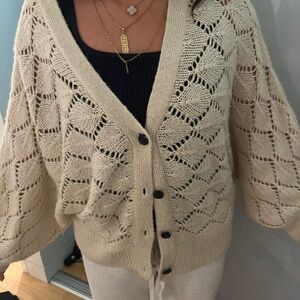 Cream Knit Women's Sweater